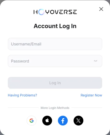 Login Screen